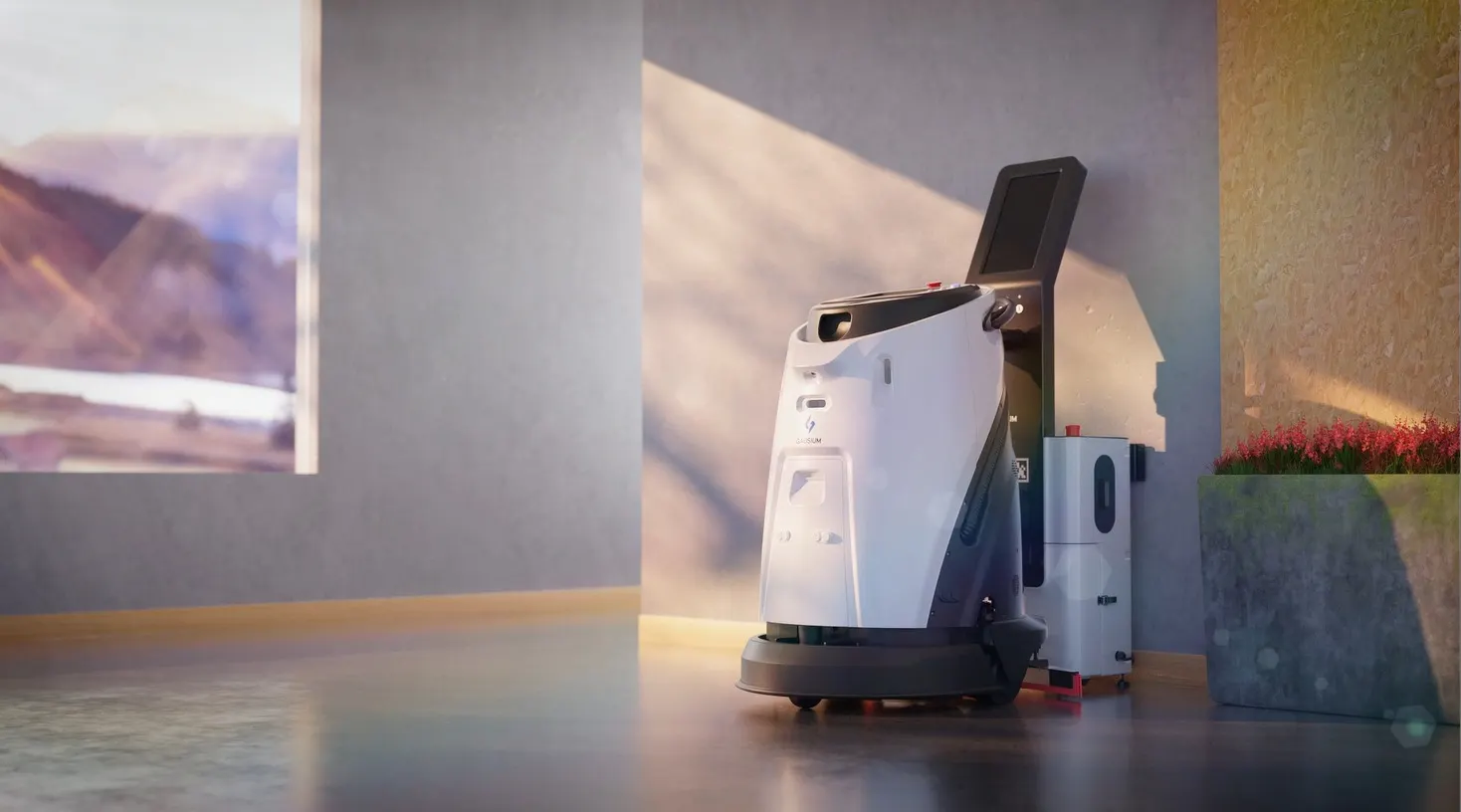 detergente per pavimenti robotizzato con docking station