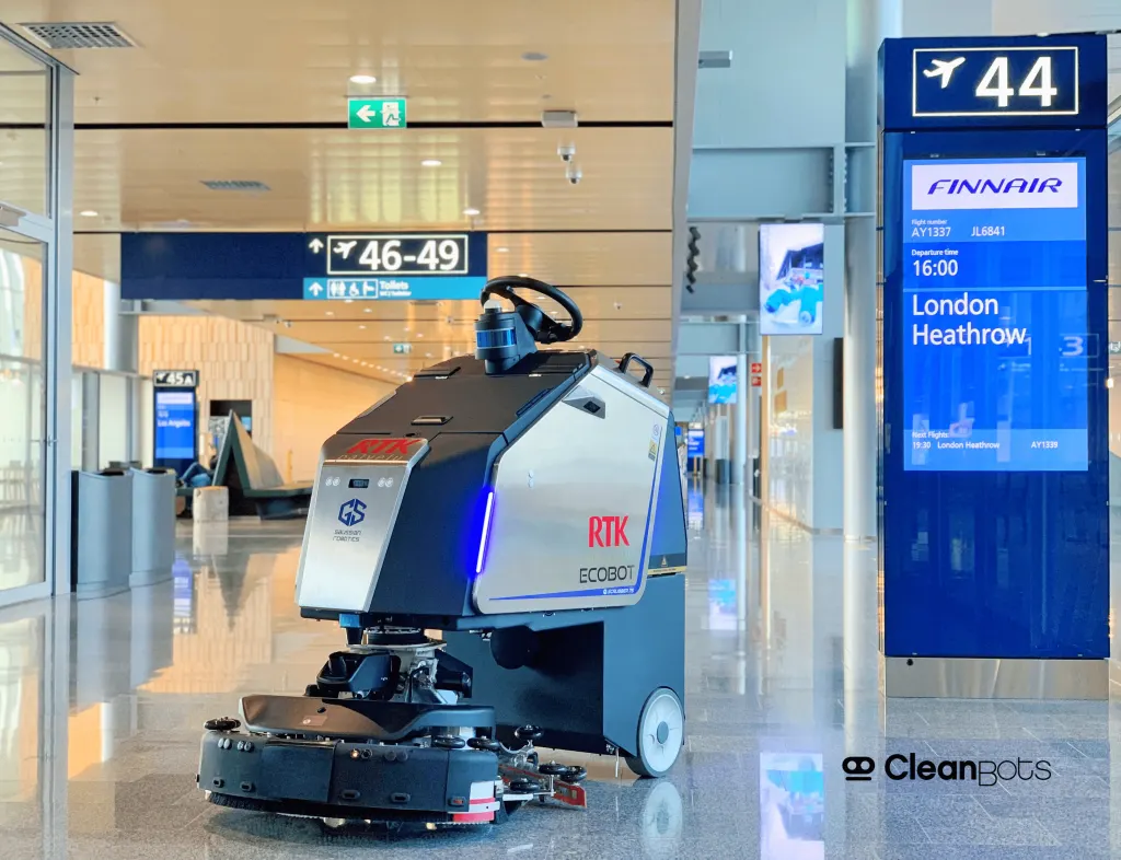 Gausium Scrubber 74n all'aeroporto